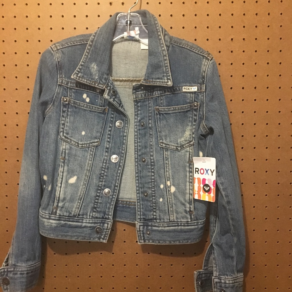 Roxy Girls Crop Denim Jacket